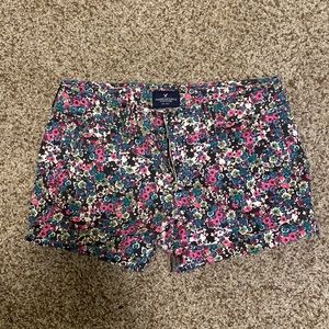 American Eagle Floral Denim Shorts
